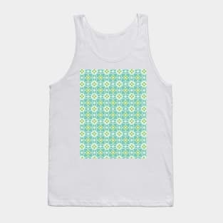 Mediterranean sky blue tiles seamless pattern Tank Top